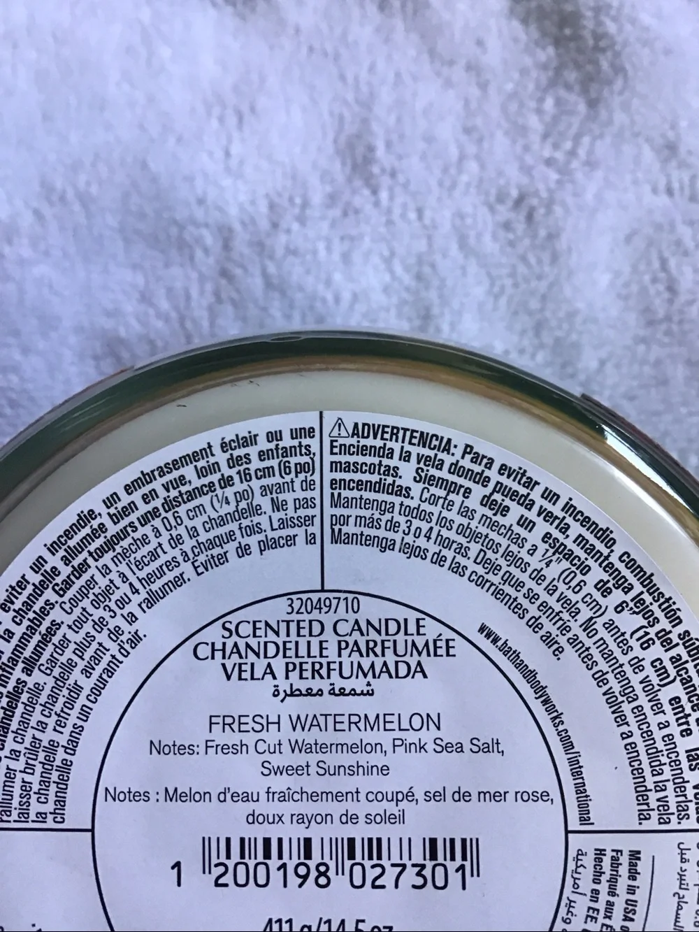 Bath & Body Works 3 wick candle Fresh Watermelon - Picture 3 of 3